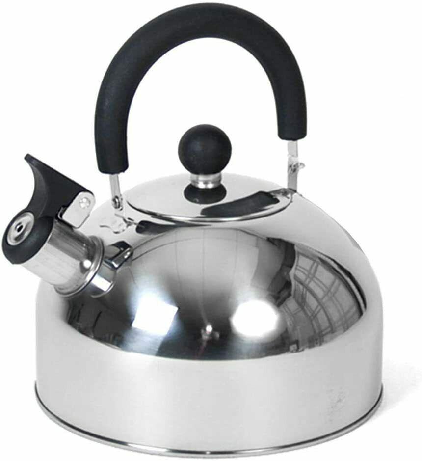 Hervidor de Agua Tetera con Silbato Acero INOX 2.5L cocinas: vitrocerámica gas eléctrica e inducción