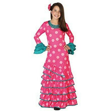 Cargar imagen en el visor de la galería, Disfraz Sevillana Flamenco, rosa, Niña Infantil para Carnaval Fiesta Teatro
