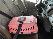 Cargar imagen en el visor de la galería, Transportin para mascota Gato, perro Cachorro , Jaula de viaje para mascota Rosa
