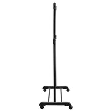 Cargar imagen en el visor de la galería, Perchero Negro Mate Con Ruedas Extraíble Para Colgar Ropa, Soporte Simple
