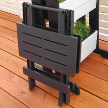 Cargar imagen en el visor de la galería, Mesa de jardín plegable Mesa auxiliar de plástico 45x43x50cm antracita
