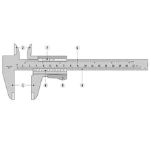 Cargar imagen en el visor de la galería, Calibre Mecanico 15 cm medicion medir hierro precisión con tornillo de bloqueo
