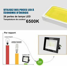 Cargar imagen en el visor de la galería, 2x Proyectores Focos LED para exteriores, 20 W, IP65, 1700 lm 6500 K blanco frío
