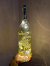 Cargar imagen en el visor de la galería, Botella summer verano vidrio cristal con luz 10 leds, lámpara decorativa
