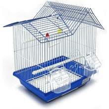 Cargar imagen en el visor de la galería, Jaula Pájaros Metal con Comedero Bebedero Columpio Saltador Cubeta 30x23x39 cm
