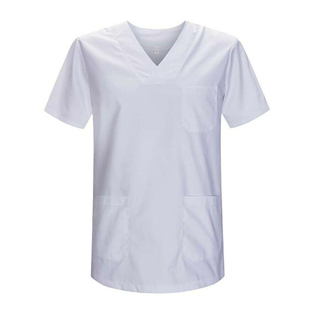 Casaca Unisex MÉDICO Enfermera Uniforme Limpieza Laboral Dentista ropa trabajo