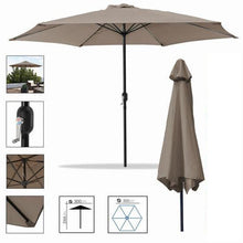 Cargar imagen en el visor de la galería, Sombrilla Parasol Ø300cm Inclinable Estructura Aluminio y Acero 38 Mm Jardin Terraza Patio Playa
