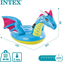 Cargar imagen en el visor de la galería, Intex - Ride on colchoneta hinchable dragon 201x191 cm 3 años, (57563NP)
