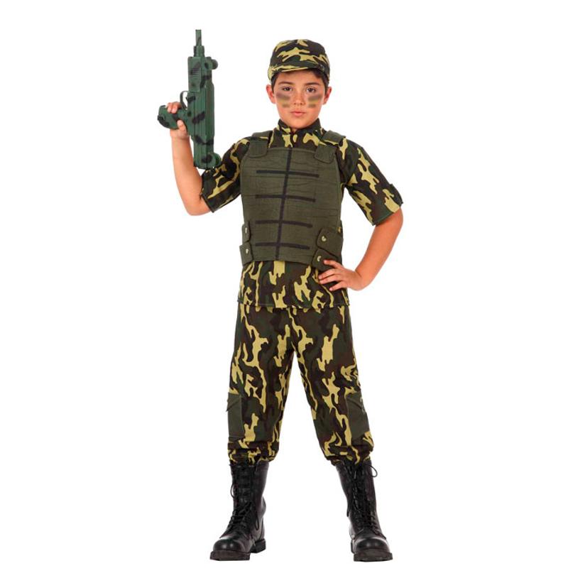 Disfraz Soldado Militar Camuflaje Niño Infantil para Carnaval Fiestas