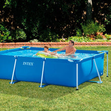 Cargar imagen en el visor de la galería, 28272-PISCINA rectangular desmontable tubular SMALL FRAME FAMILIAR 200X300X75CM 3834L familiar verano jardin
