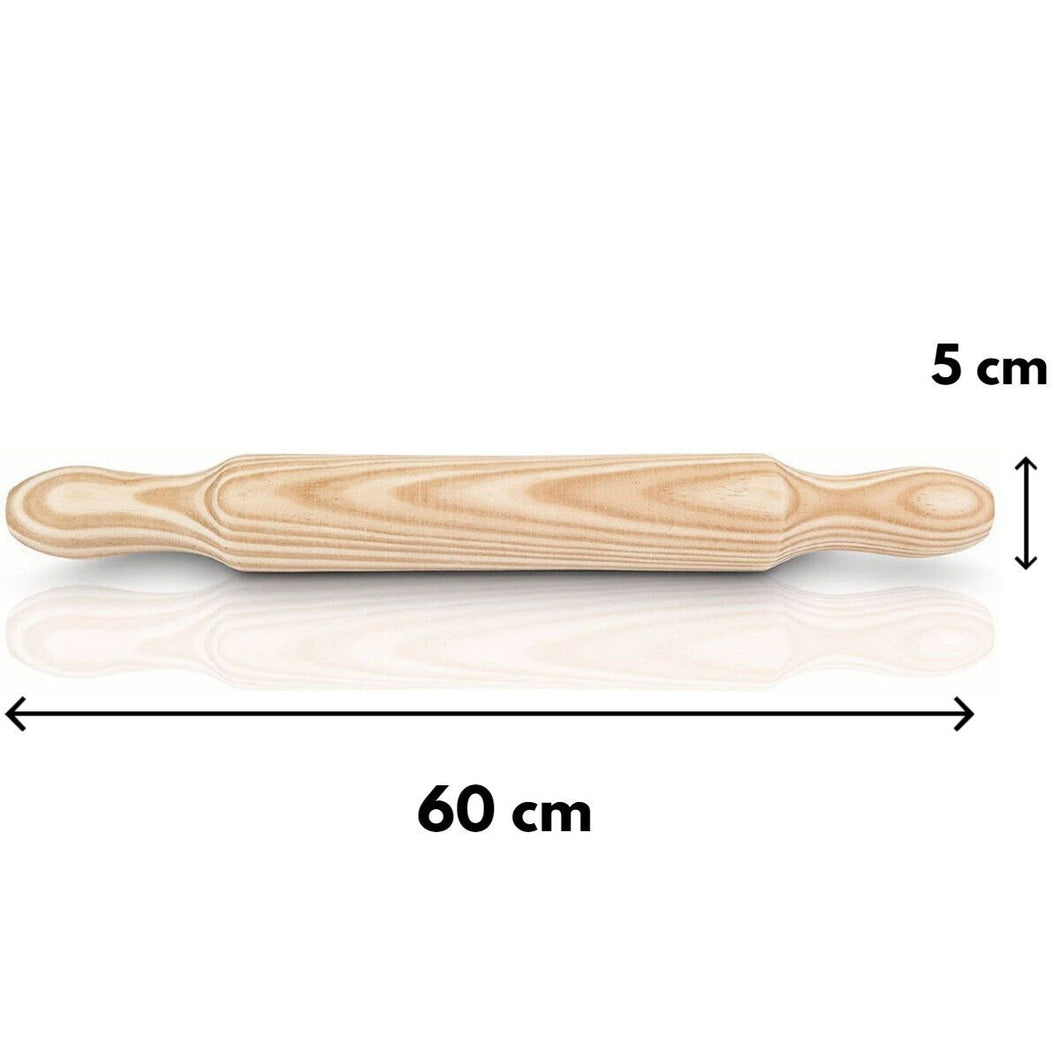 Rodillo de madera para cocina grande y pequeño para masa de madera para niños