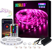 Cargar imagen en el visor de la galería, Tira LED 5050 RGB 5M Sincronización de música Bluetooth, control de aplicaciones
