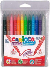 Cargar imagen en el visor de la galería, Rotuladores carioca doble punta superlavable 12 unds colores punta media y fina

