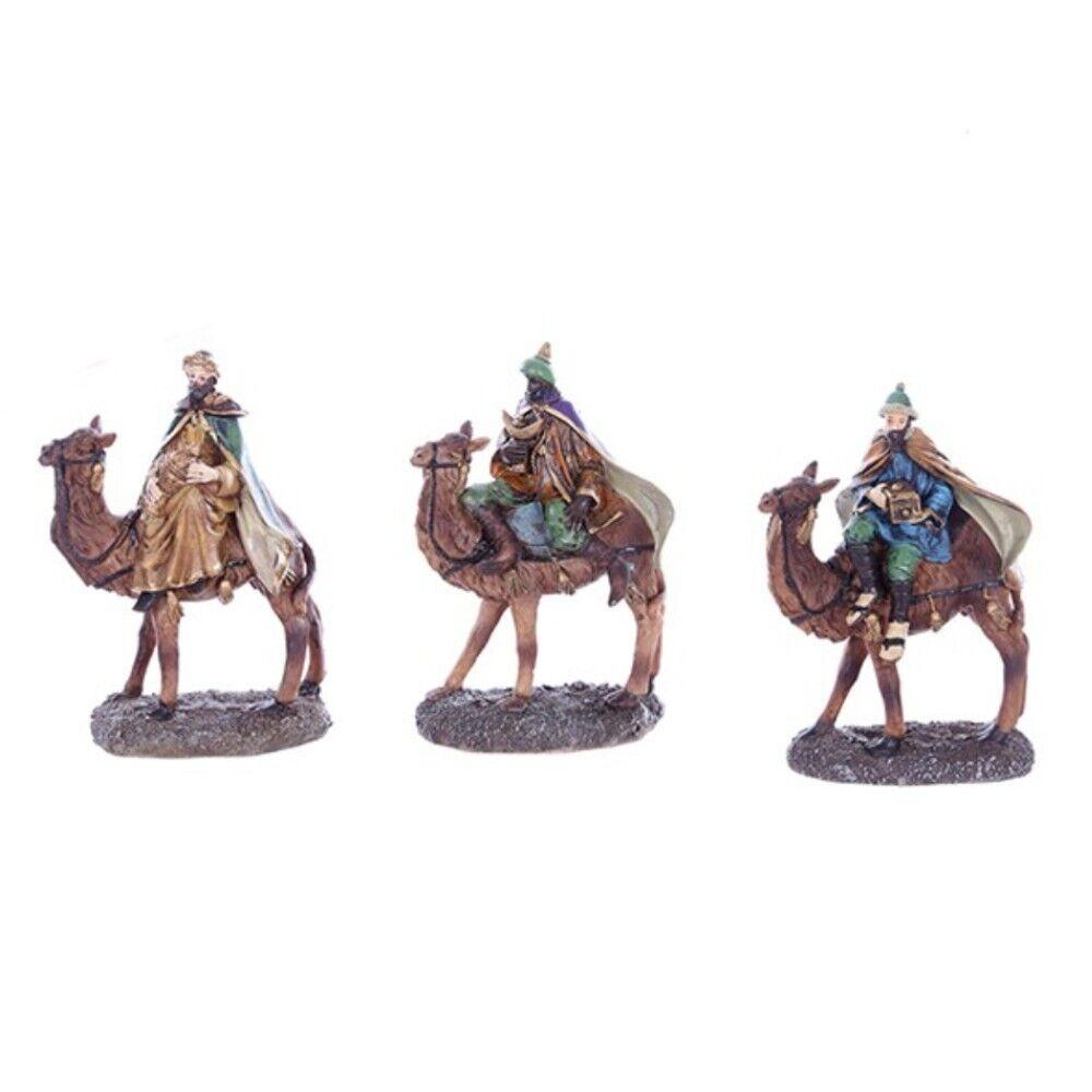 Set 3 Reyes Magos a Camello 20cm 19x14x7,5cm