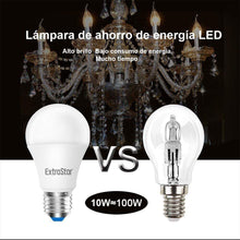 Cargar imagen en el visor de la galería, Pack 6 Bombillas LED 10W E27 800 lúmenes Casquillo Gordo, Luz Cálida, Frio
