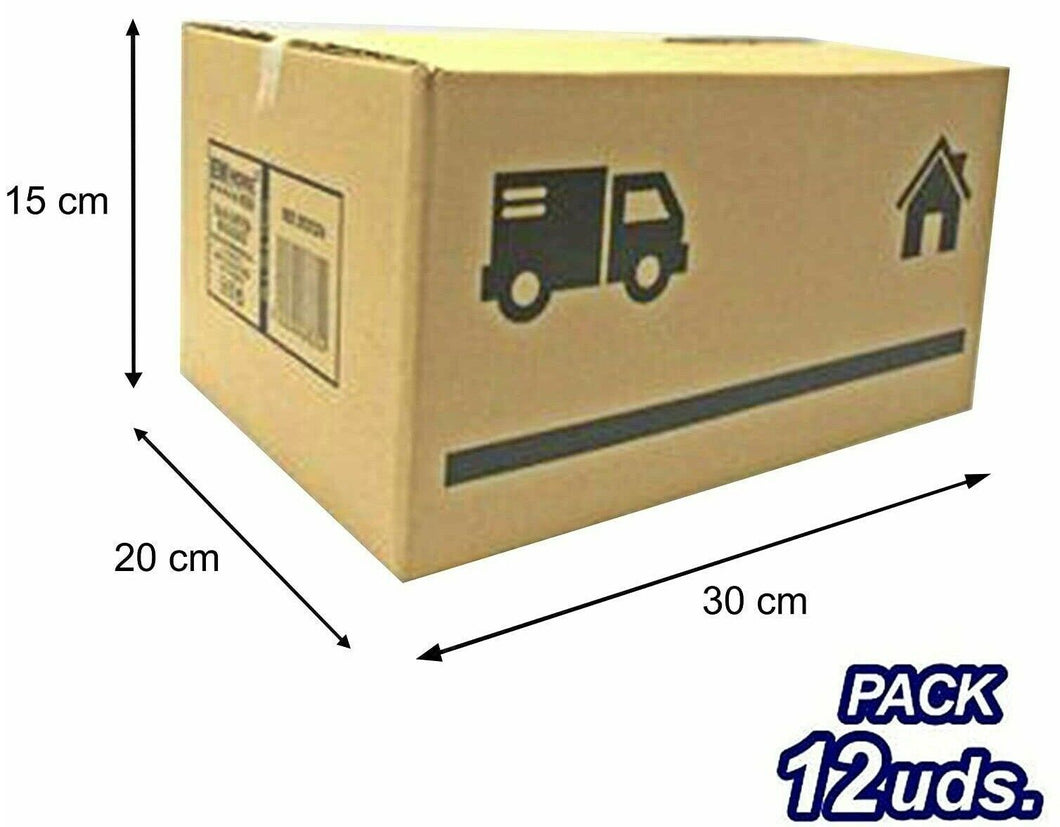Pack de 12 Cajas de Cartón para Mudanza Alto Gramaje Reforzado Casa y jardín Artículos del hogar transporte almacenaje