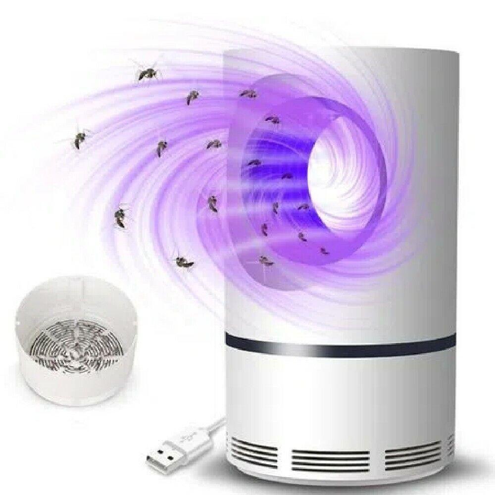 Mata insectos lampara electrica USB 5W con luz UV silencioso envolvente succión