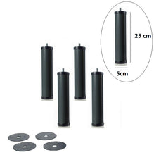 Cargar imagen en el visor de la galería, Juego de 4 Patas Cilíndricas Para Somier, Altura 25cm y ø 5 cm Rosca de 10 mm, Patas de Somier
