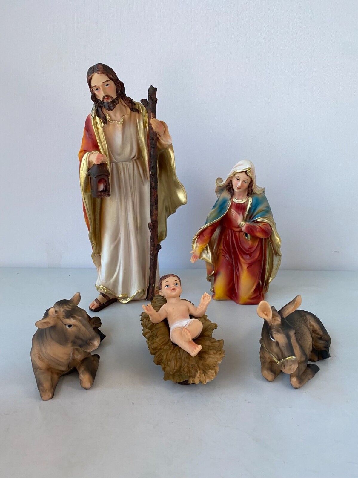 En Miniatura Belén De Interior Navideño – Figuras Y Belenes De Resina,  Decoración Navideña Cristiana, Mini Figuras Pesebre Plastico, image size:1199x1600