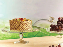 Cargar imagen en el visor de la galería, Tartera de Cristal con Pie y tapa, Soporte para Pasteles Tarta bizcochos Ice Cup

