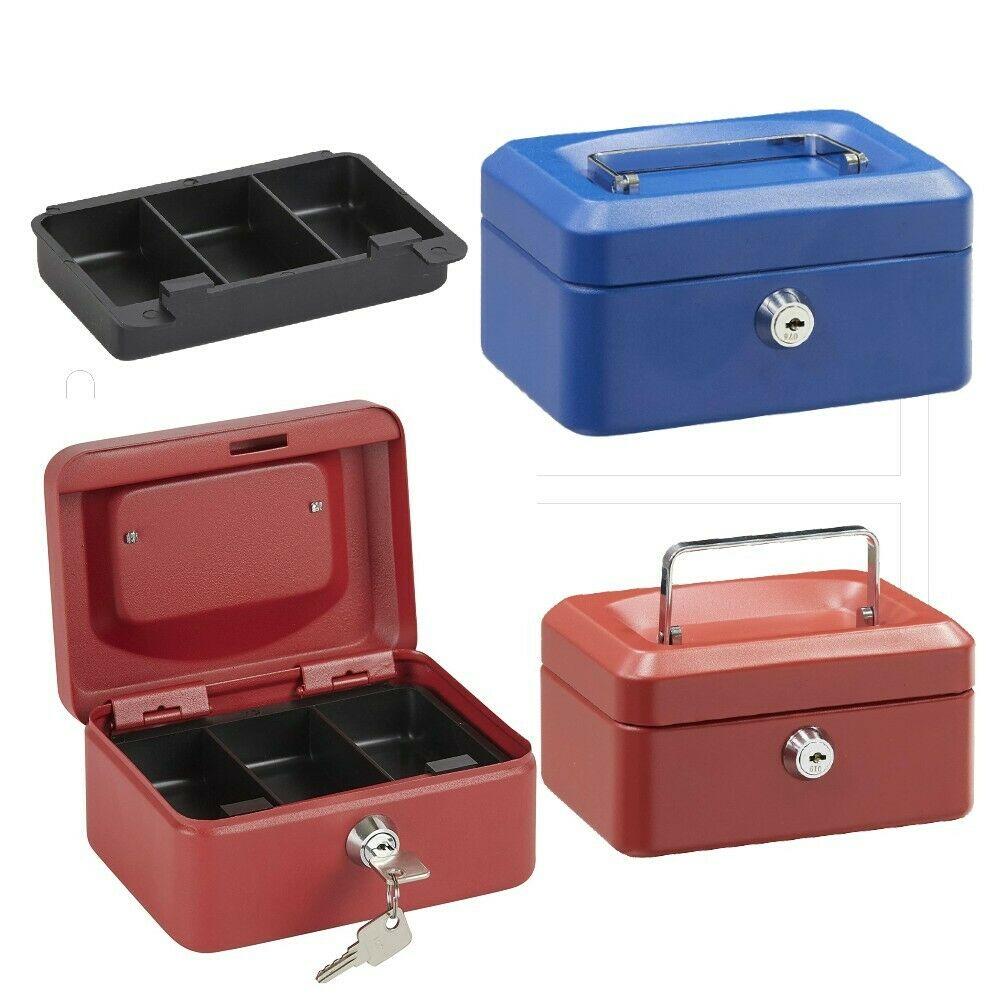 Caja fuerte metalica portatil caudales gigante Rojo y azul depositar dinero