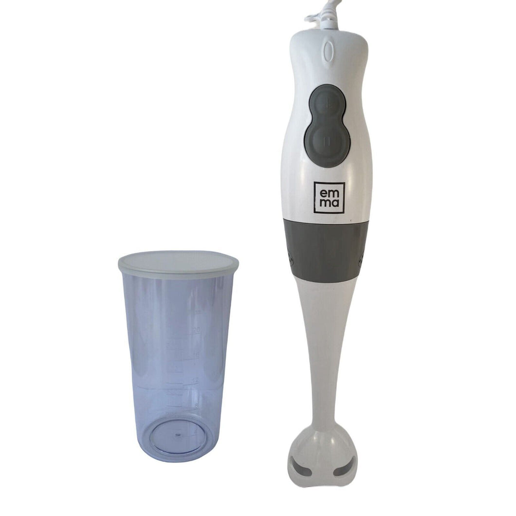 Batidora de Mano Inmersión 250W Hoja Acero Inox Electrico Con Vaso con Tapa