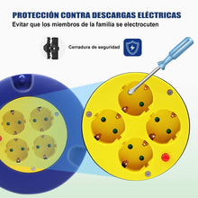 Cargar imagen en el visor de la galería, Cable de alimentación de bobina enrollable de 5 10 15 20 25 m y 4 BASE
