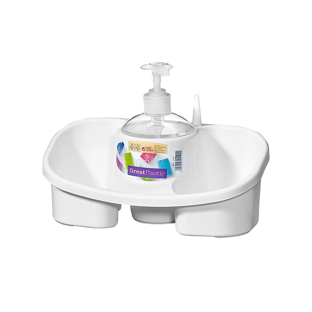 Estropajero con Dosificador extraible baño cocina para poner esponjas estropajos