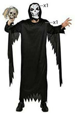 Cargar imagen en el visor de la galería, Disfraz Esqueleto negro adulto hombre Para Halloween Carnaval Teatreo

