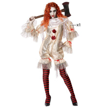 Cargar imagen en el visor de la galería, Disfraz de Payasa Asesina Macabra Adulto Para Mujer, Traje de Fiesta de Halloween Carnaval Teatro
