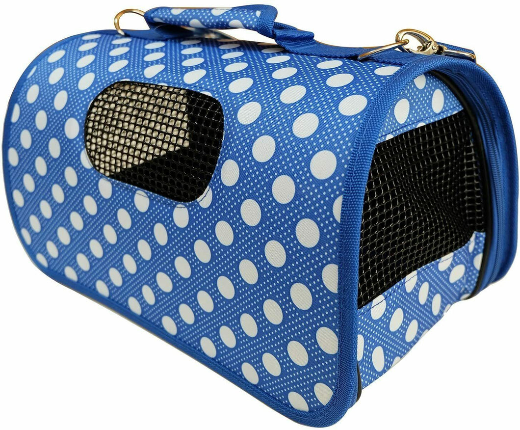 Portador Transportín Bolsa Bolso de Tela (Lunares) para Perro, Gato, Mascotas