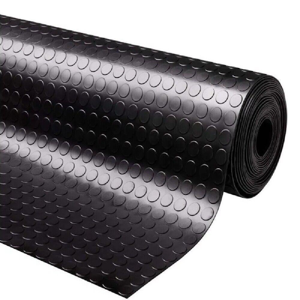 Pavimento de Caucho Antideslizante Suelo Protector Revestimientos PVC negro