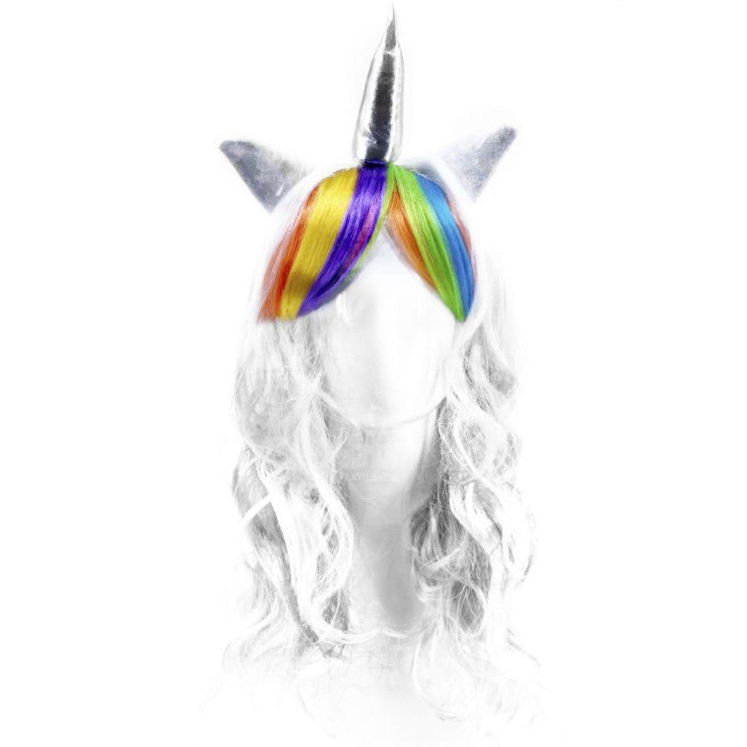 Peluca de Unicornio Muticolor Mujer Adulto Para Fiesta de Carnaval Halloween Cumpleaños Teatro