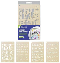 Cargar imagen en el visor de la galería, Plantillas letras lettering bismark 12 unds alfabeto creatividad
