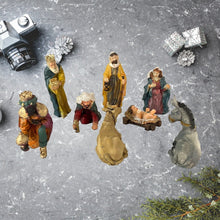 Cargar imagen en el visor de la galería, Nacimiento Resina 8 Piezas Resina Aprox 11 cm Figuras Belen Decoracion Navidad
