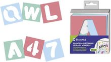 Cargar imagen en el visor de la galería, Bismark Plantilla para Lettering 36 unds Letras y Números neon pastel

