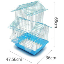 Cargar imagen en el visor de la galería, Jaula Pájaros Metal con Comedero Bebedero Saltador Cubeta 47.5 x 36 x 68 cm
