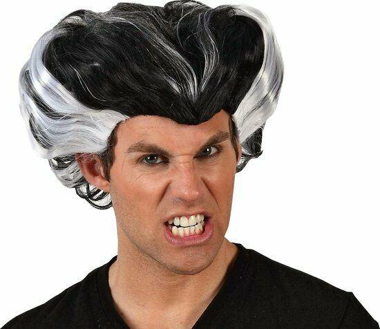 PELUCA VAMPIRO HOMBRE BLANCA/NEGRA  Adulto Halloween Carnaval Accesorio Disfraz