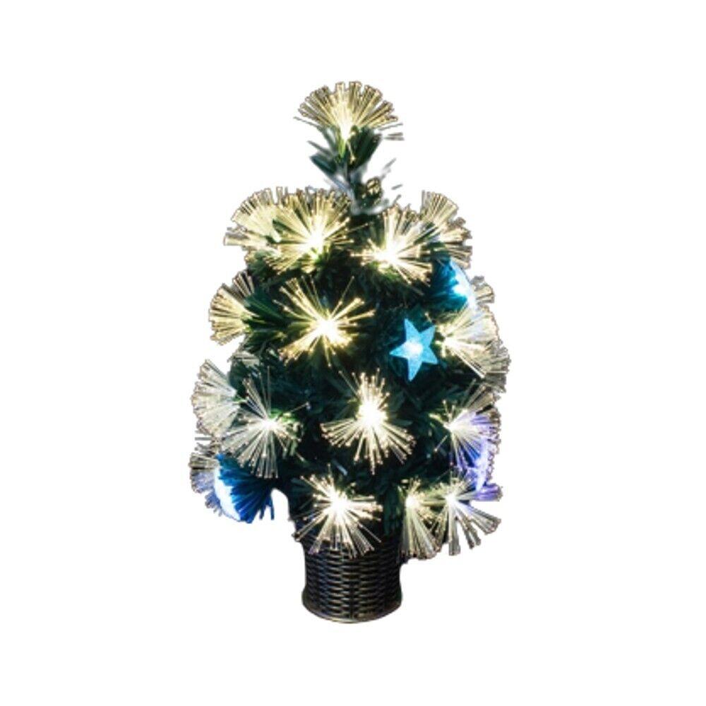 Arbol De Pino De Navidad Artificial Con Luz Multicolor Con Maceta 40 Cm