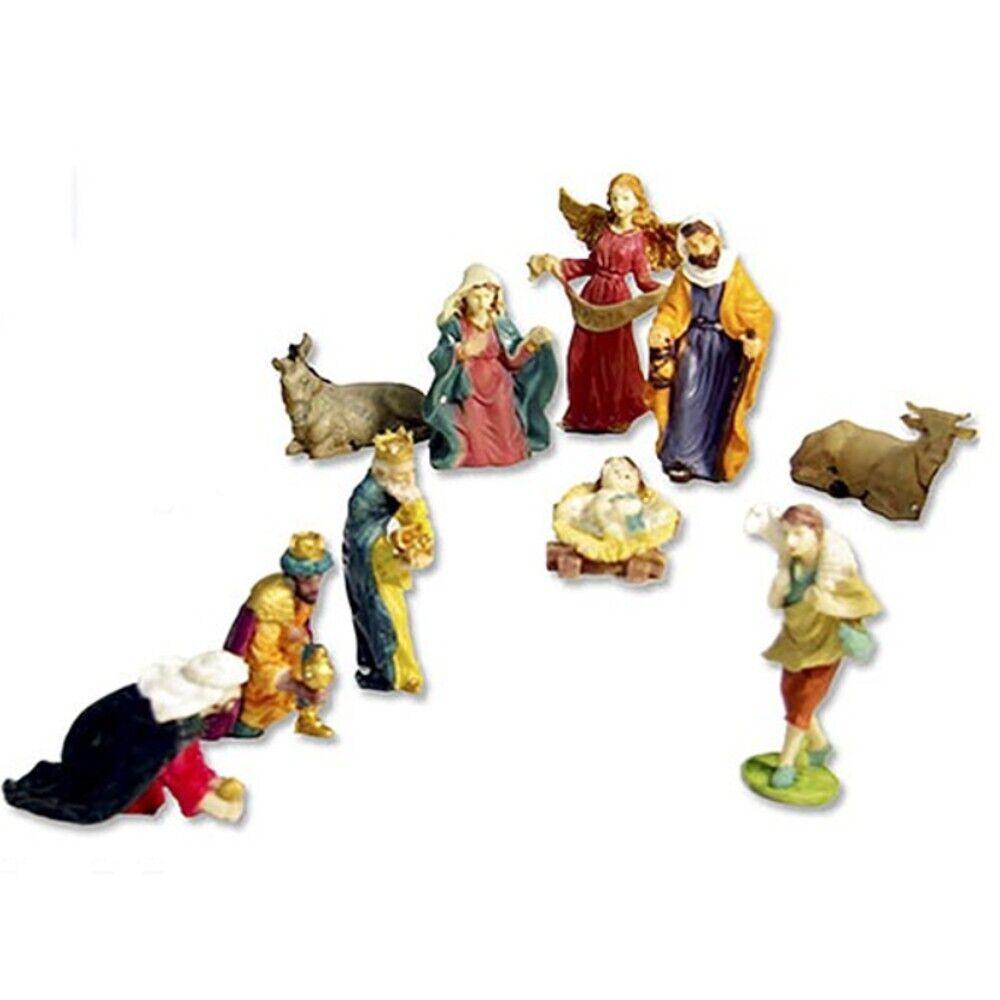 Nacimiento Resina 12 Piezas Aprox 10 Cm Figuras Navidad Decoracion Belen
