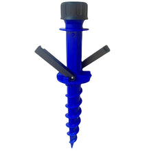 Cargar imagen en el visor de la galería, Soporte Sombrilla de Playa / Cuña Sombrilla para Palos de 2.5-40 mm, Pincho Helicoidal, Jardín, Playa
