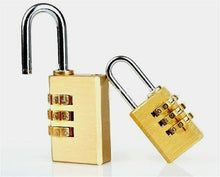 Cargar imagen en el visor de la galería, Candado dorado con combinación numérica antirrobo seguro cerradura contraseña
