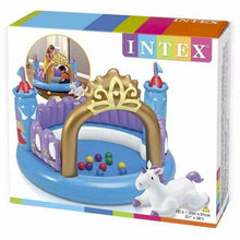 Cargar imagen en el visor de la galería, Centro de juegos castillo mágico hinchable piscina Intex 10 bolas + unicornio
