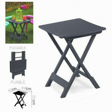 Cargar imagen en el visor de la galería, Mesa de jardín plegable Mesa auxiliar de plástico 45x43x50cm blanco o negro
