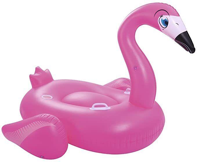 Isla Flotante Flamingo de Baño Nadar Cubierta Soporte Colchoneta Piscina