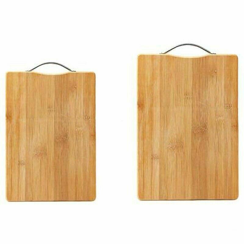 Tabla de cortar de cocina Tabla de corta de bambú rectangular de cortar Con colgante de Metal Para Cocina fruta verdura carne comida