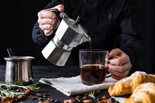 Cargar imagen en el visor de la galería, Cafetera italiana diseño clásico máquina café personalizada aluminio Moka expres
