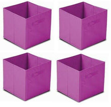 Cargar imagen en el visor de la galería, Pack 4 Cubos de almacenaje TNT 31x31x31cm para estanteria caja cuadrado plegable
