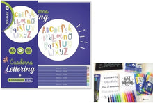 Cargar imagen en el visor de la galería, Cuaderno Lettering A4 + Rotuladores de doble punta Bismark A5 libreta
