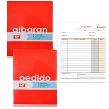 Cargar imagen en el visor de la galería, Talonario de ALBARAN Y PEDIDO numerado copias papeleria oficina MP pack 5 unds

